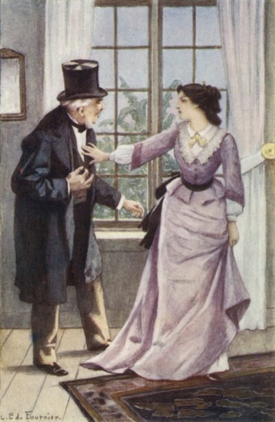 I prefer the bulldog to the spaniel! by Louis Edouard Paul Fournier